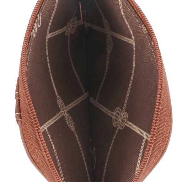 Wrangler Southwestern Art Print Mini Zip Card Case Brown/ Sky Blue - Picture 3 of 3